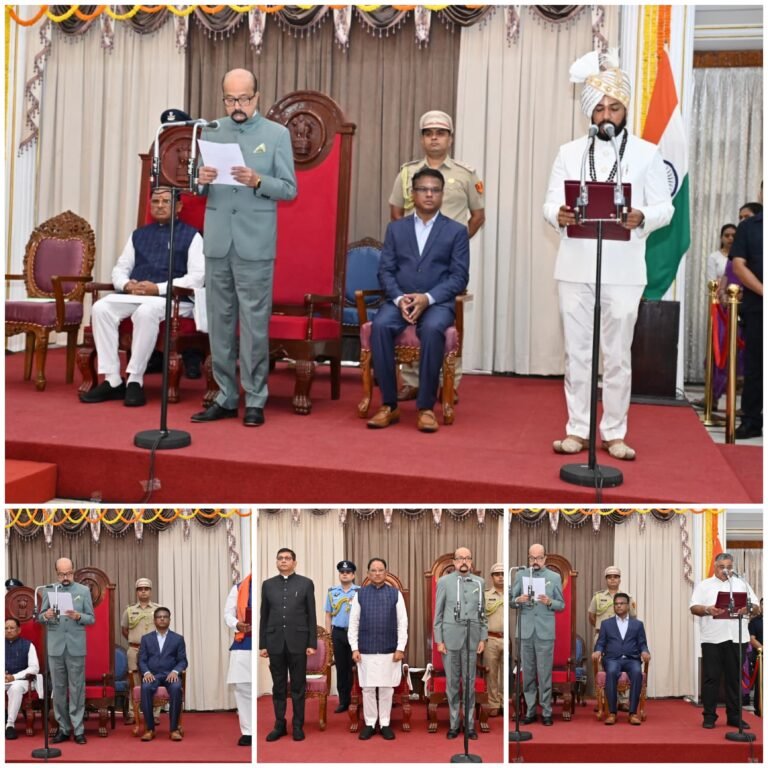 राज्यपाल श्री डेका ने दिलाई मंत्रियों को शपथ